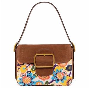 ❤️ NEW ❤️Tory Burch Embroidered Suede Shoulder Bag